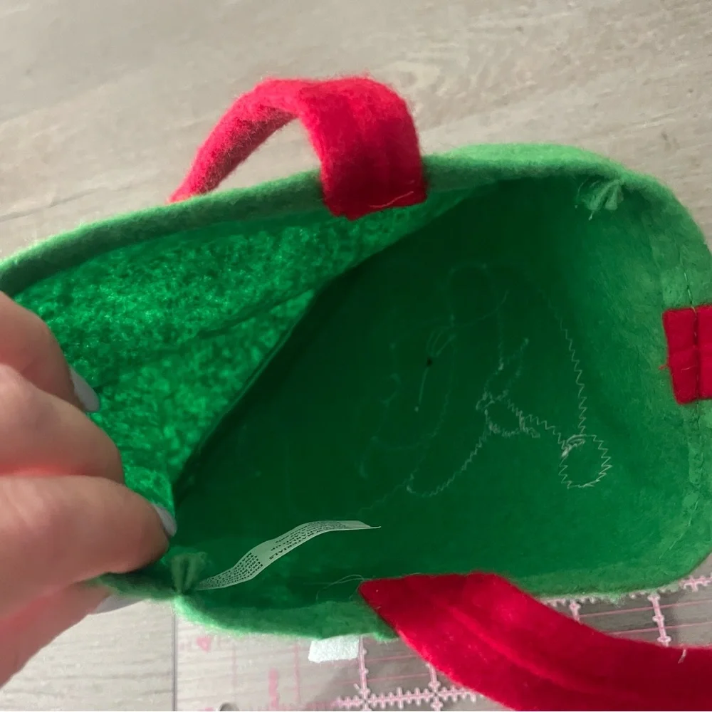 Festive Mini Santa Felt Reusable Gift Bag